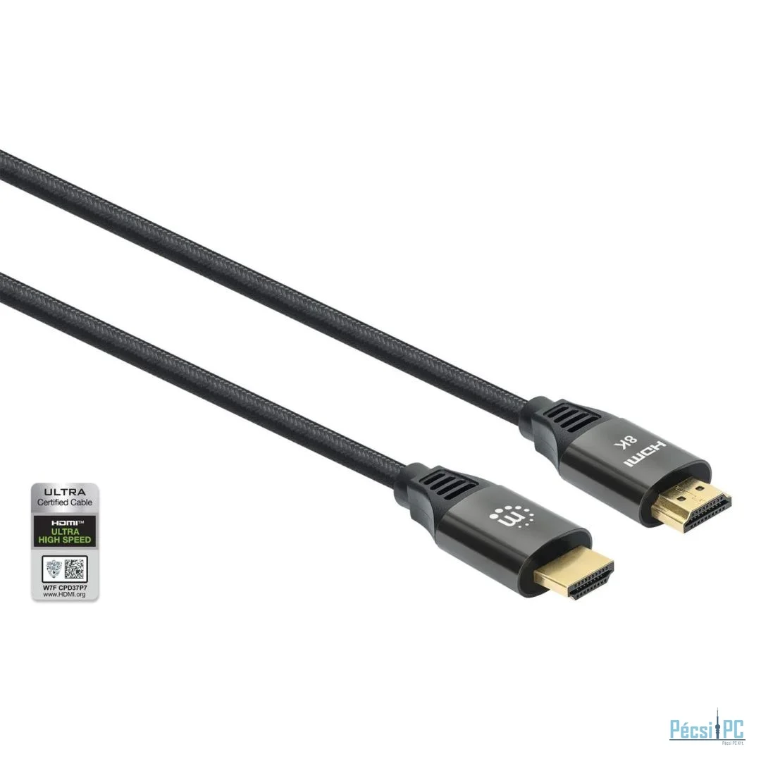 Manhattan 8K@60Hz Certified Ultra High Speed HDMI with Ethernet cable 3m Black