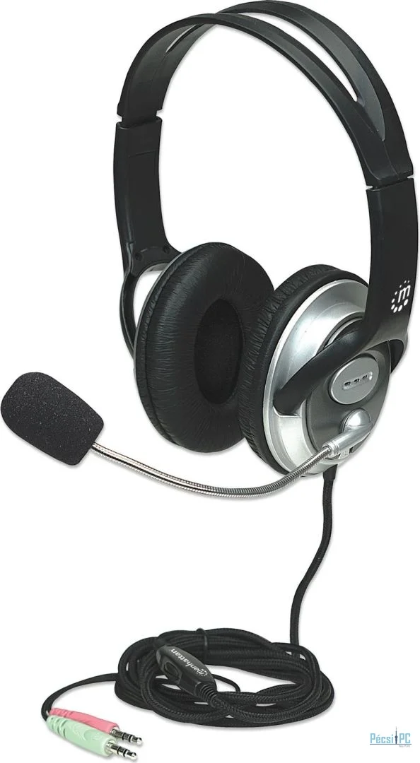 Manhattan Classic Stereo Headset Black/Silver