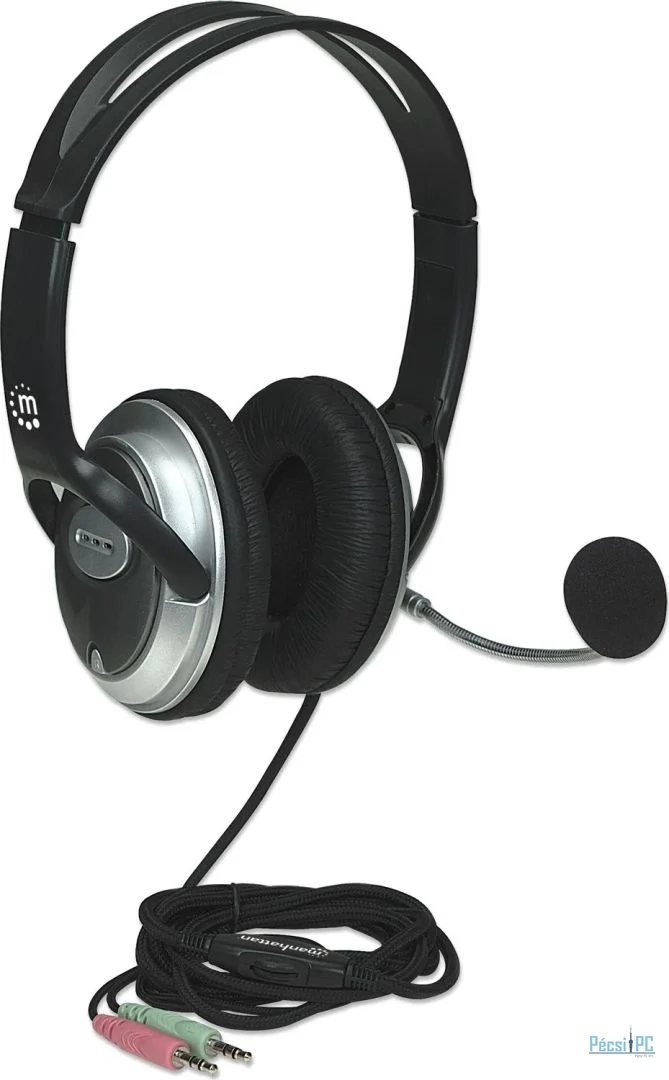 Manhattan Classic Stereo Headset Black/Silver