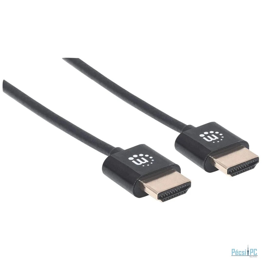 Manhattan Super-slim High Speed HDMI with Ethernet 4K60Hz cable 3m Black