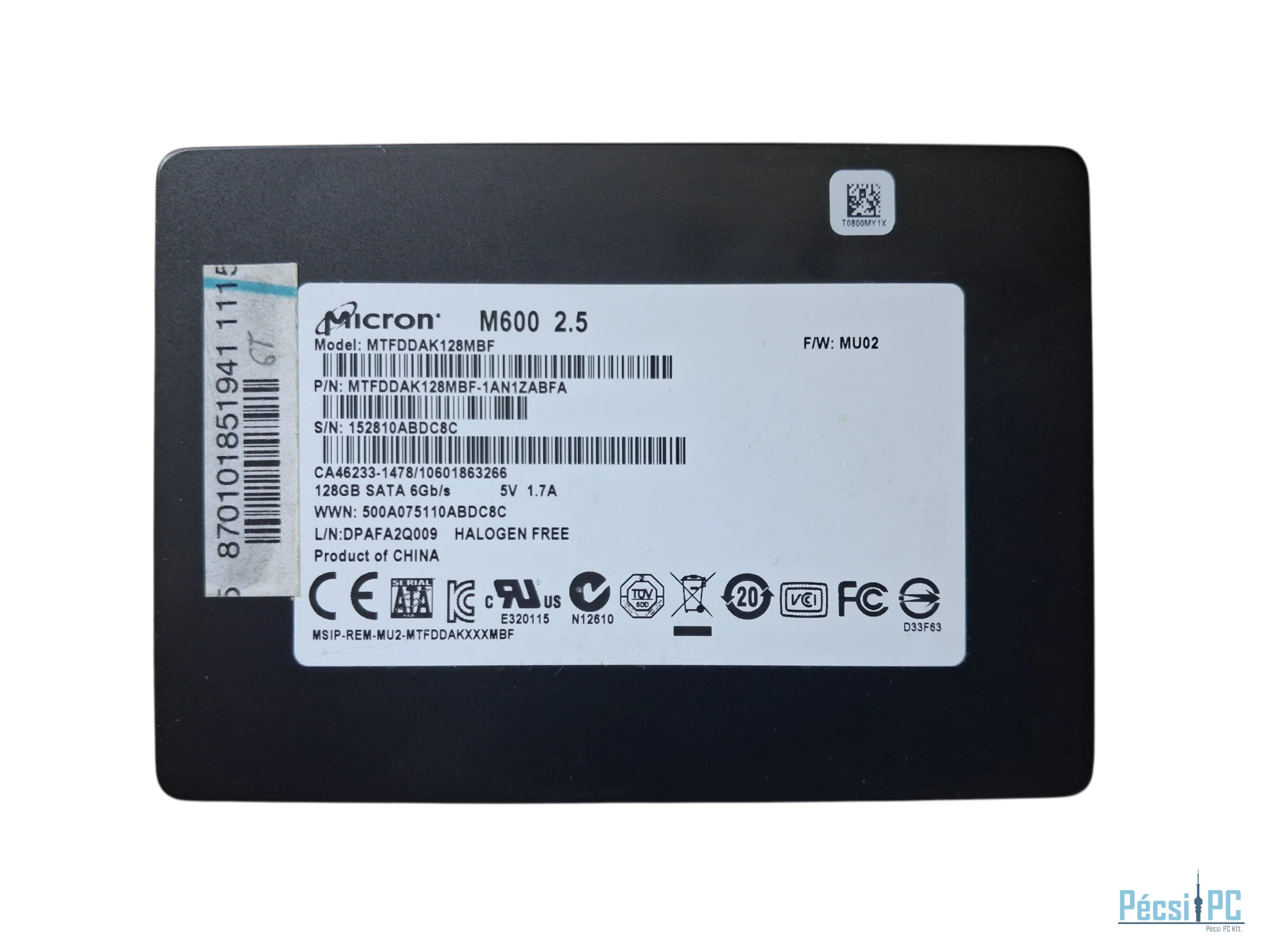 Használt Micron M600 128GB SATA SSD