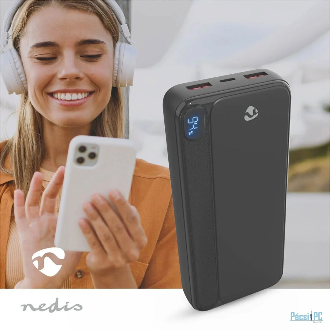 Nedis PBKPD20W225BK 20000mAh Powerbank Black