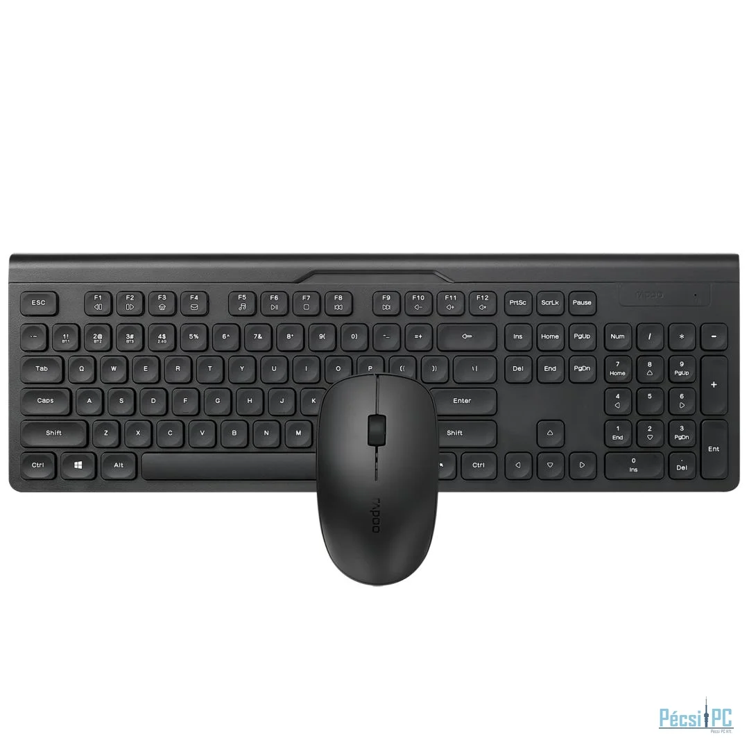 Rapoo 8065M Wireless Bluetooth Keyboard Combo Black HU