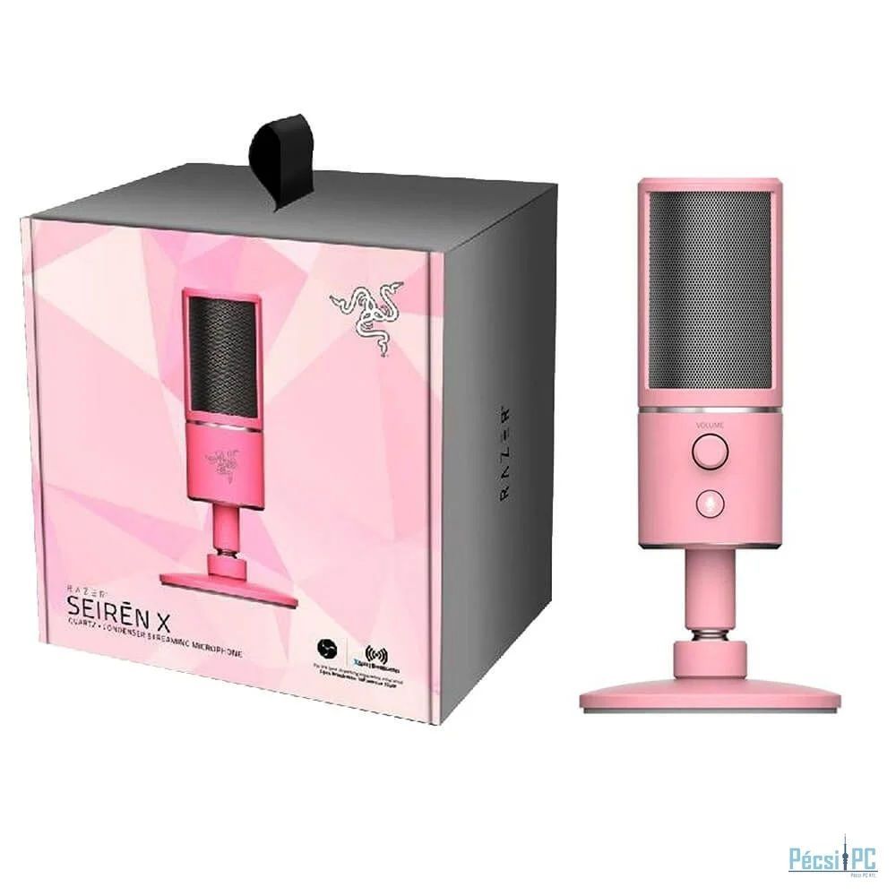 Razer Seiren X microphone Quartz Pink
