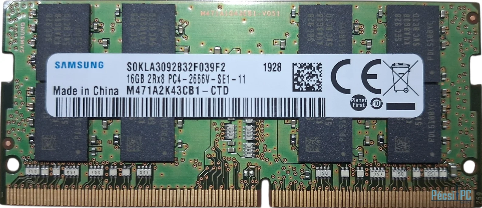 Samsung 16GB DDR4 2666MHz SO-DIMM / Notebook RAM