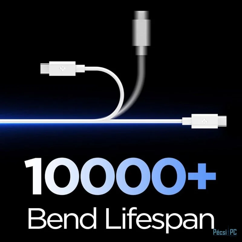 Spigen Essential USB-A to USB-C 60W Fabric Cable 1,5m White