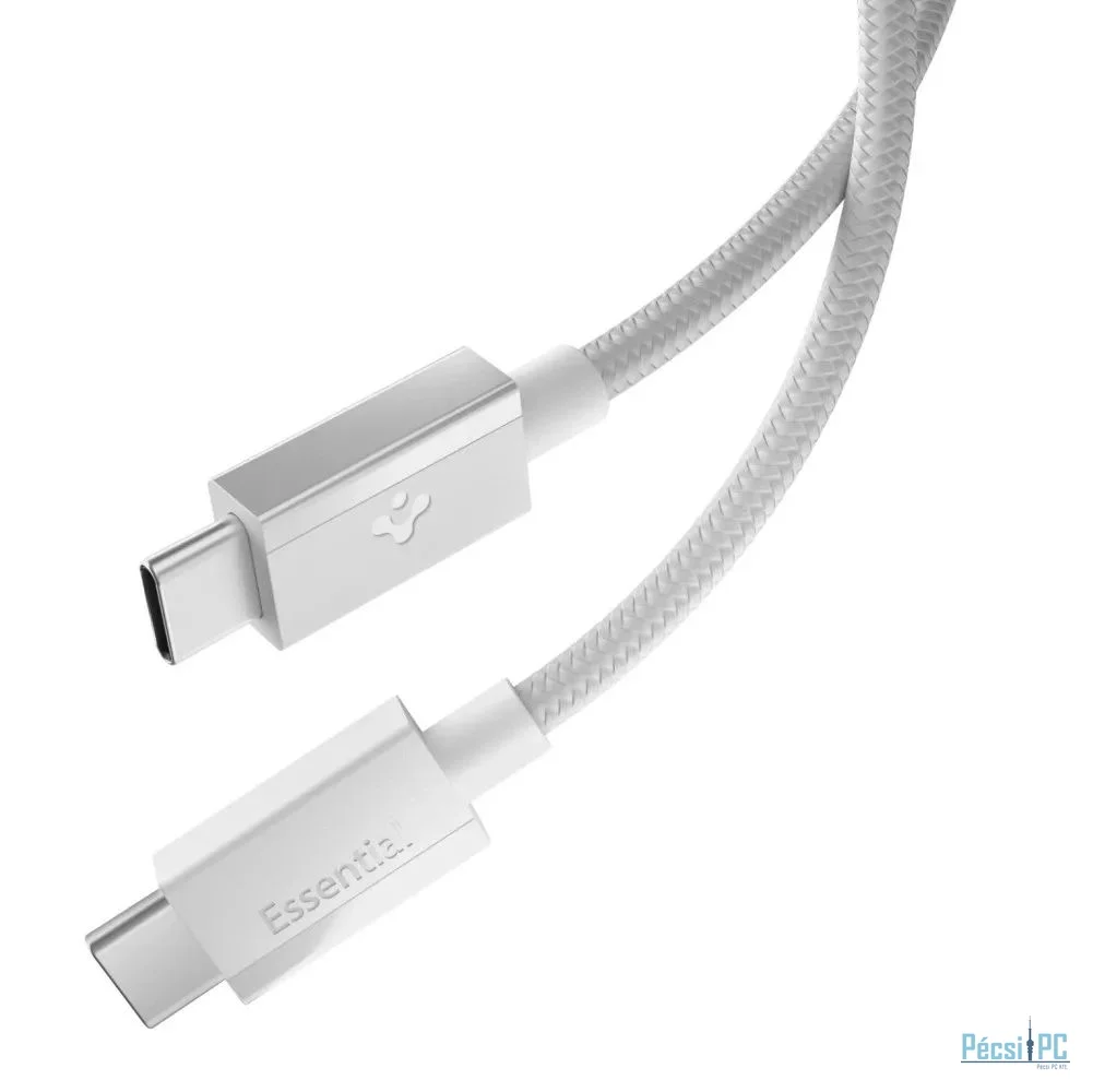 Spigen Essential USB-C to USB-C 60W Fabric Cable 1,5m White