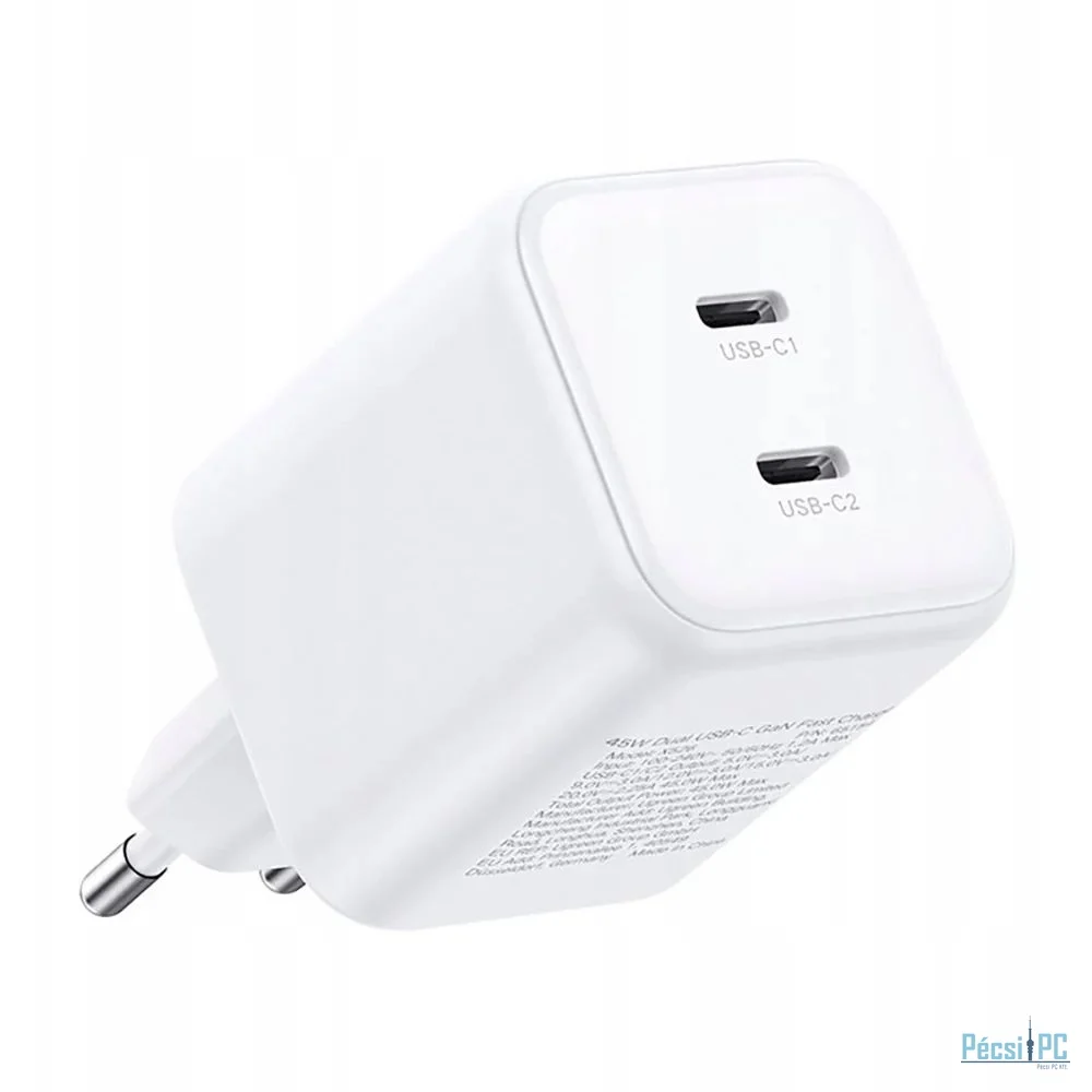 UGREEN Dual Network charger 45W 2x USB-C PD 3.0 GaN White