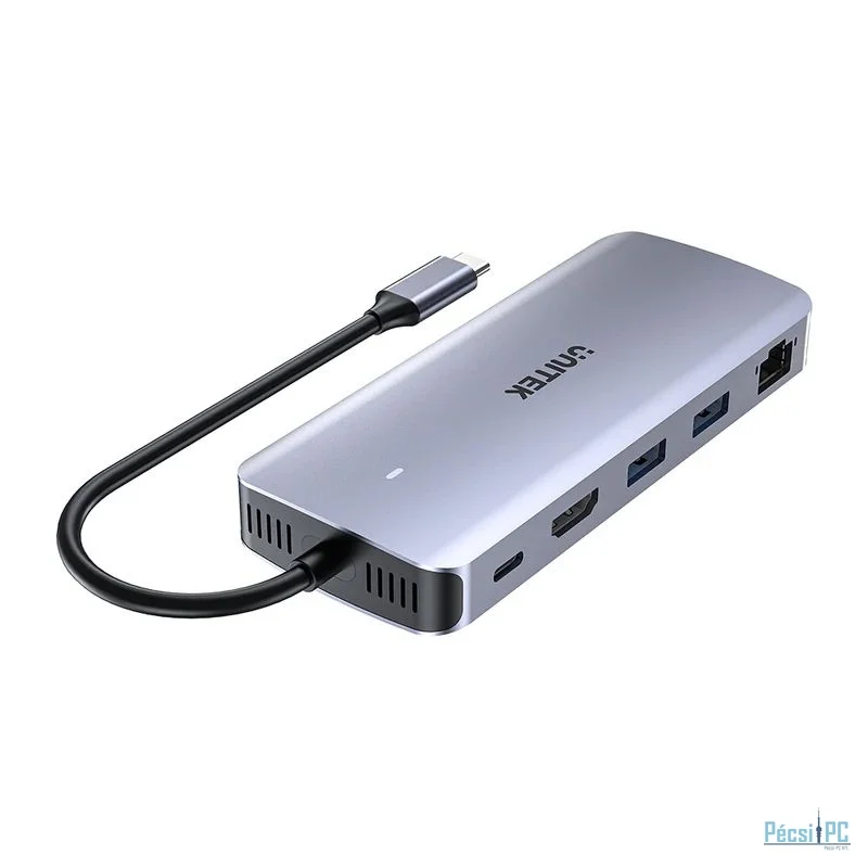 Unitek 6-in-1 USB-C Hub with M.2 SSD Enclosure Space Grey