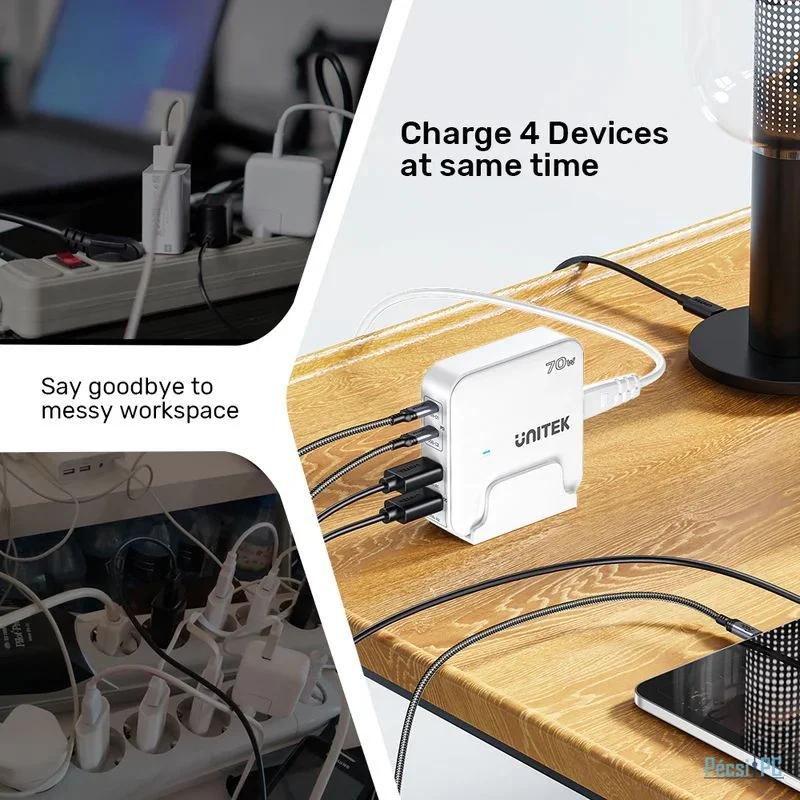 Unitek 70W Desktop GaN Charging Station White