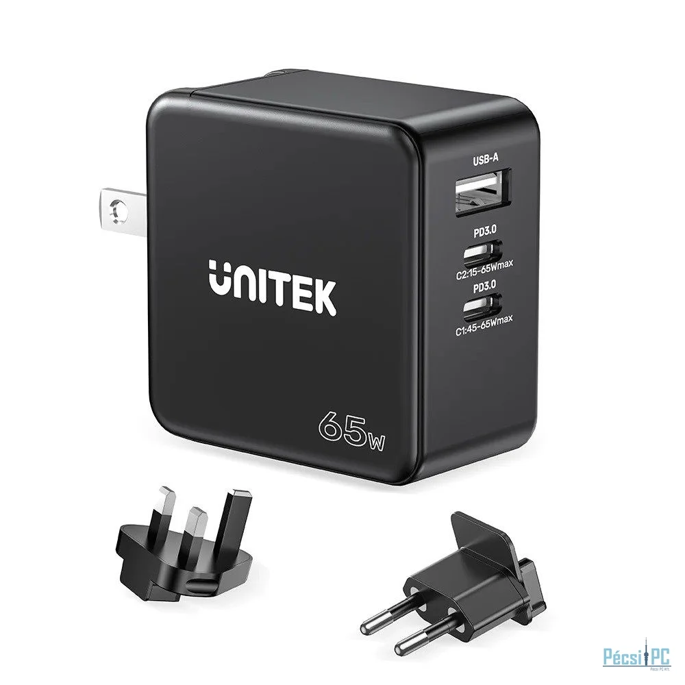 Unitek P1117B Wall Charger 65W Black