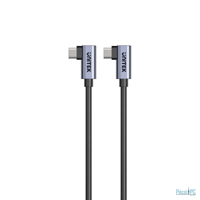 Unitek PD 100W USB-C Cable Dual 90 Degree 0,5m Black