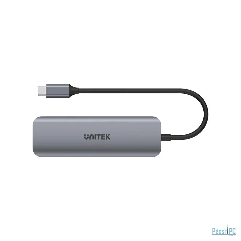 Unitek uHUB P5+ 4 Ports Powered USB-C Hub Space Grey