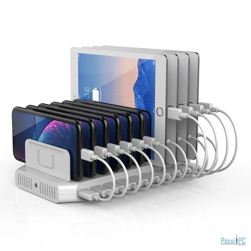 Unitek USB Charging Station 10 Port QC 3.0 96W White