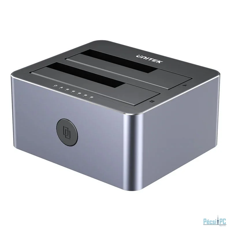 Unitek Y-3027GY01-EU 10Gbps Dual-Bay SATA Docking Station Space Grey