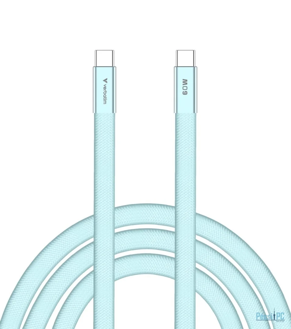 Verbatim Sync & Charge SoftTouch USB-C to USB-C 60W cable 1,2m Blue
