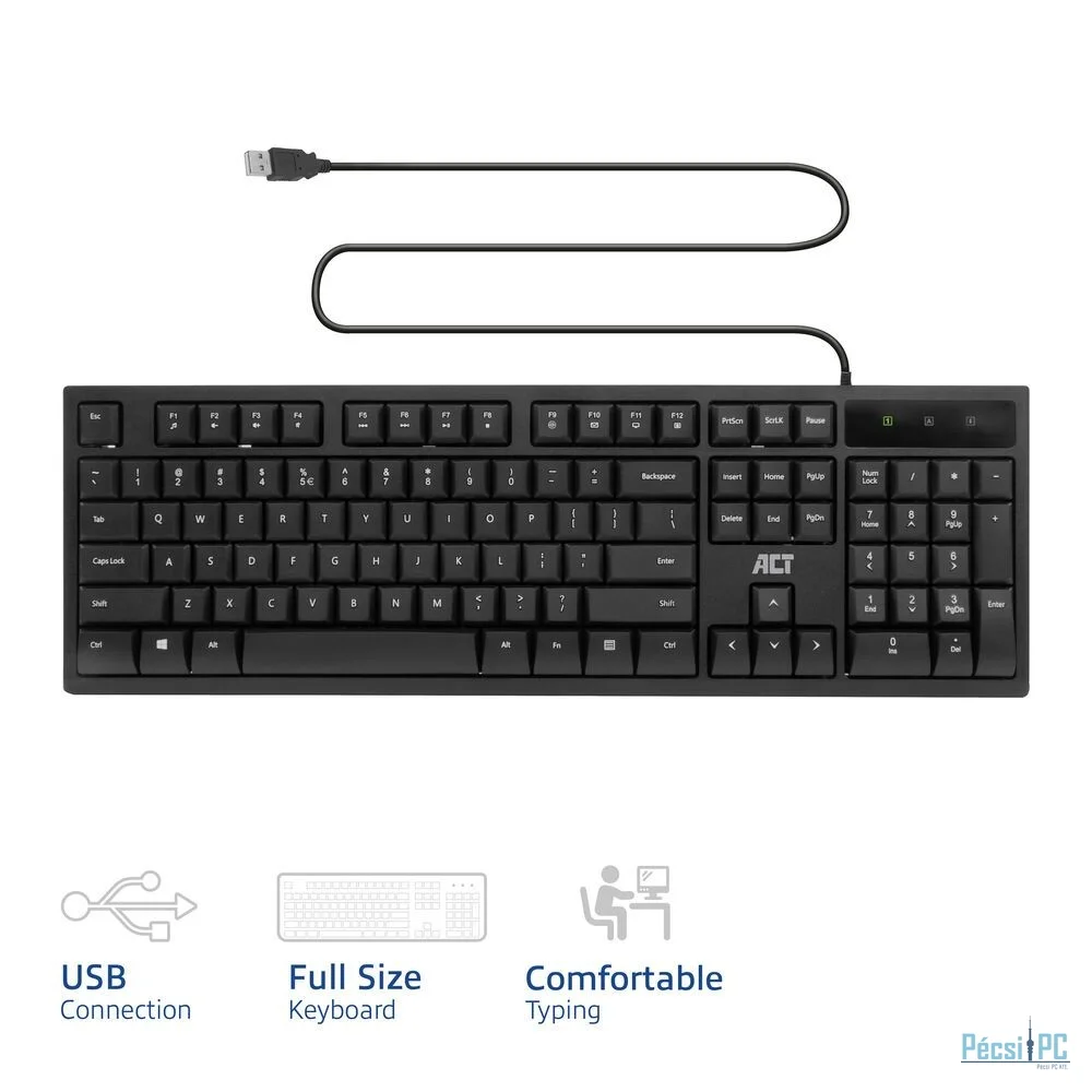 ACT AC5410 USB Keyboard Black US