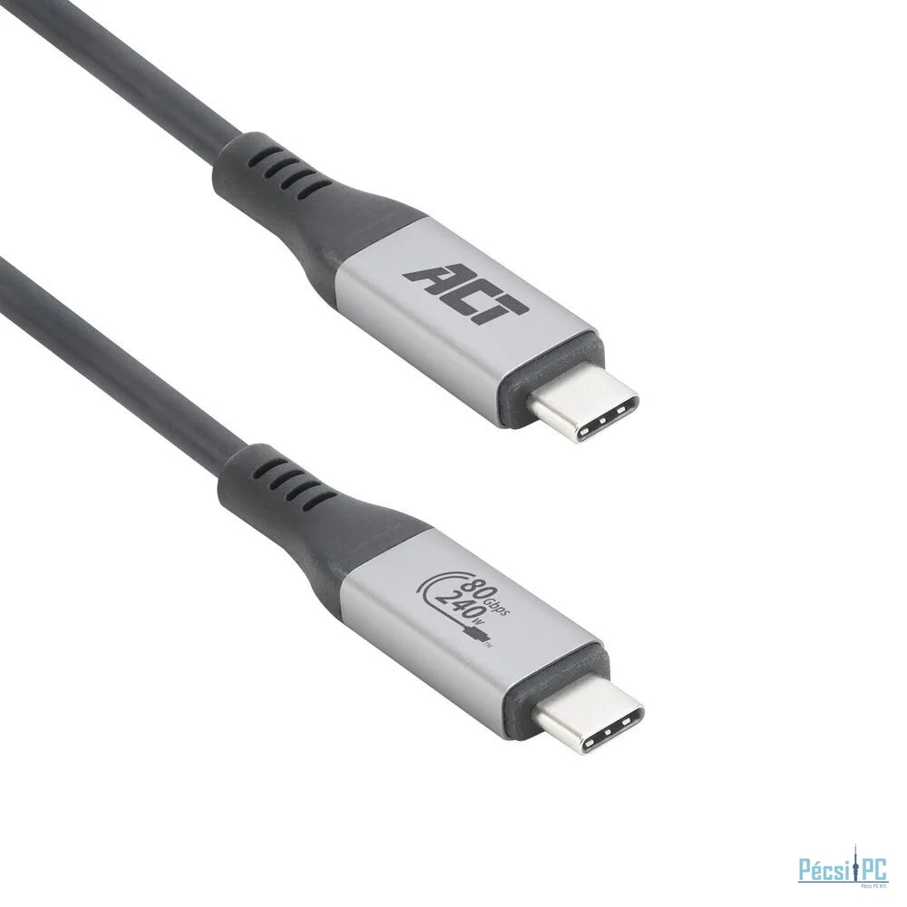ACT AC7452 USB4 80Gbps Thunderbolt 5 cable 240W USB Type-C 1,5m Black