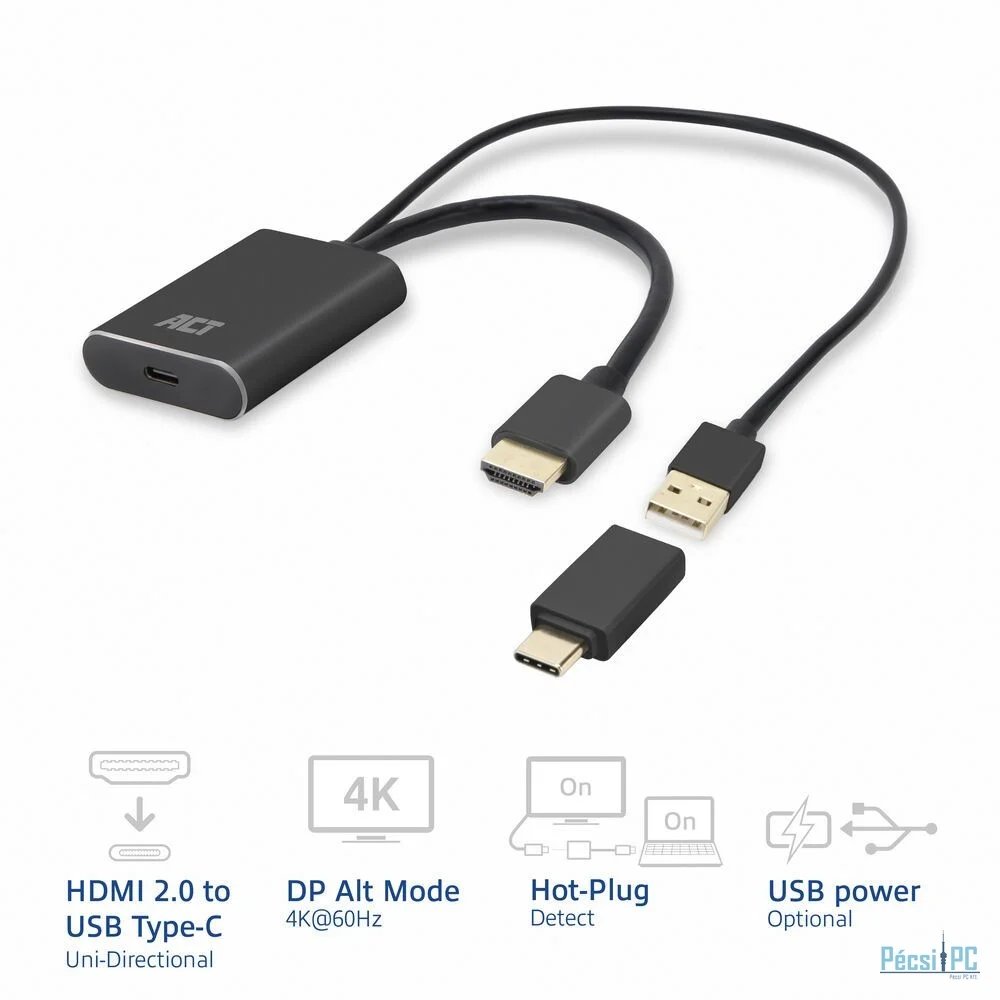 ACT AC7537 HDMI to USB Type-C female adapter