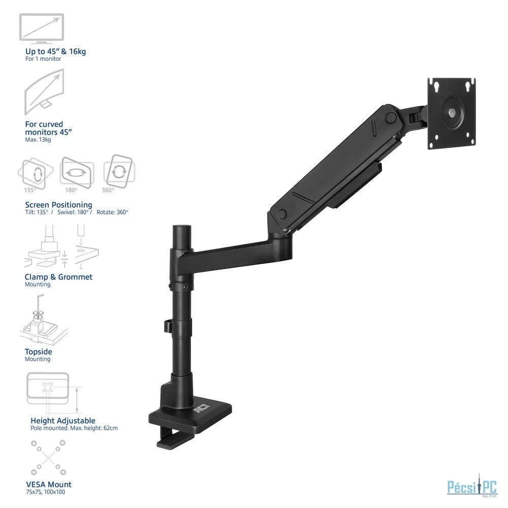 ACT AC8329 Monitor arm 45