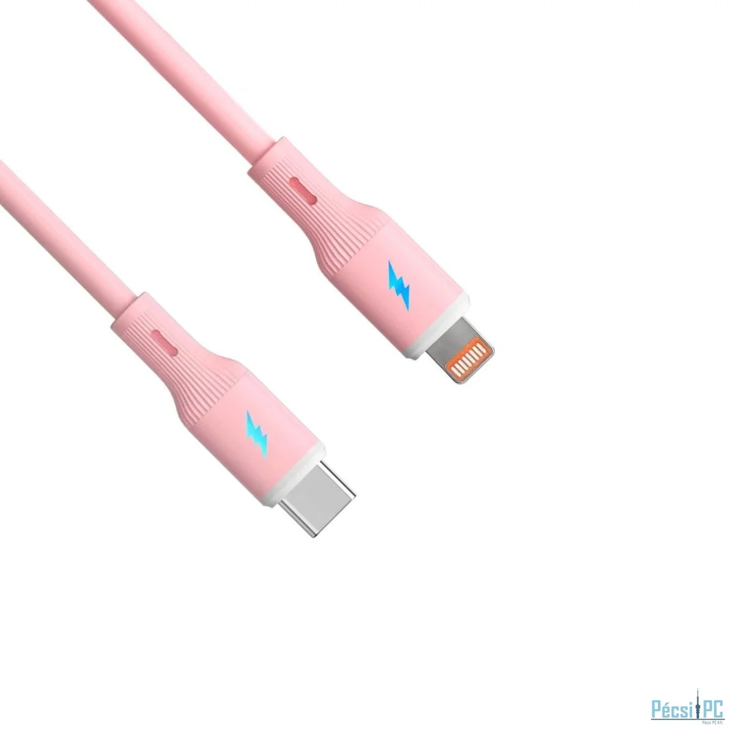 Akyga AK-USB-71 USB-C to Lightning 30W Cable 1m Pink