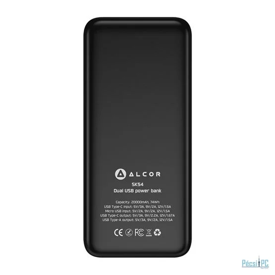 Alcor SK54 5000mAh PowerBank Black