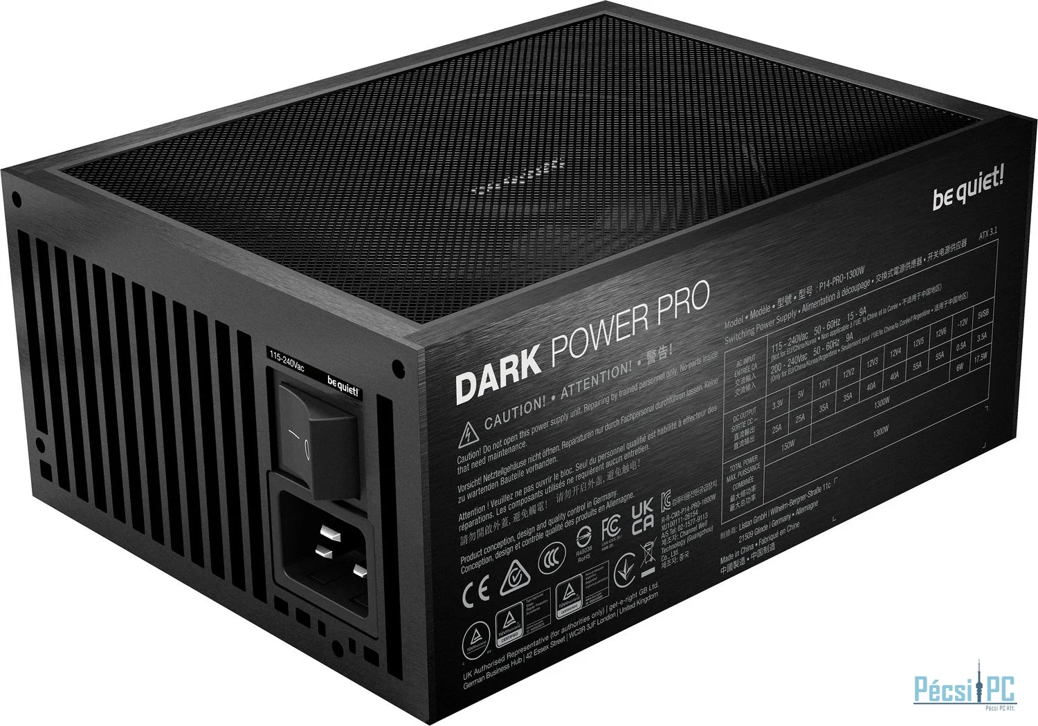 Be quiet! 1600W 80+ Titanium Dark Power Pro 14 IO