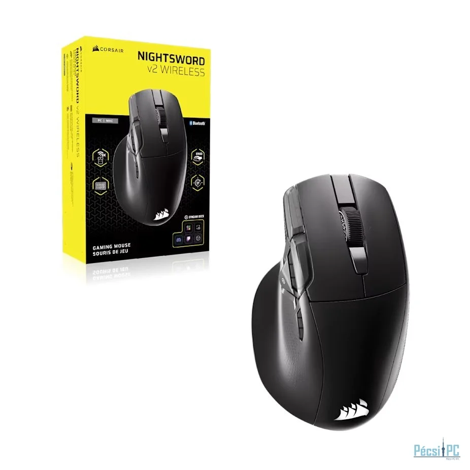Corsair Nightsword v2 Gaming Wireless Bluetooth Mouse Black