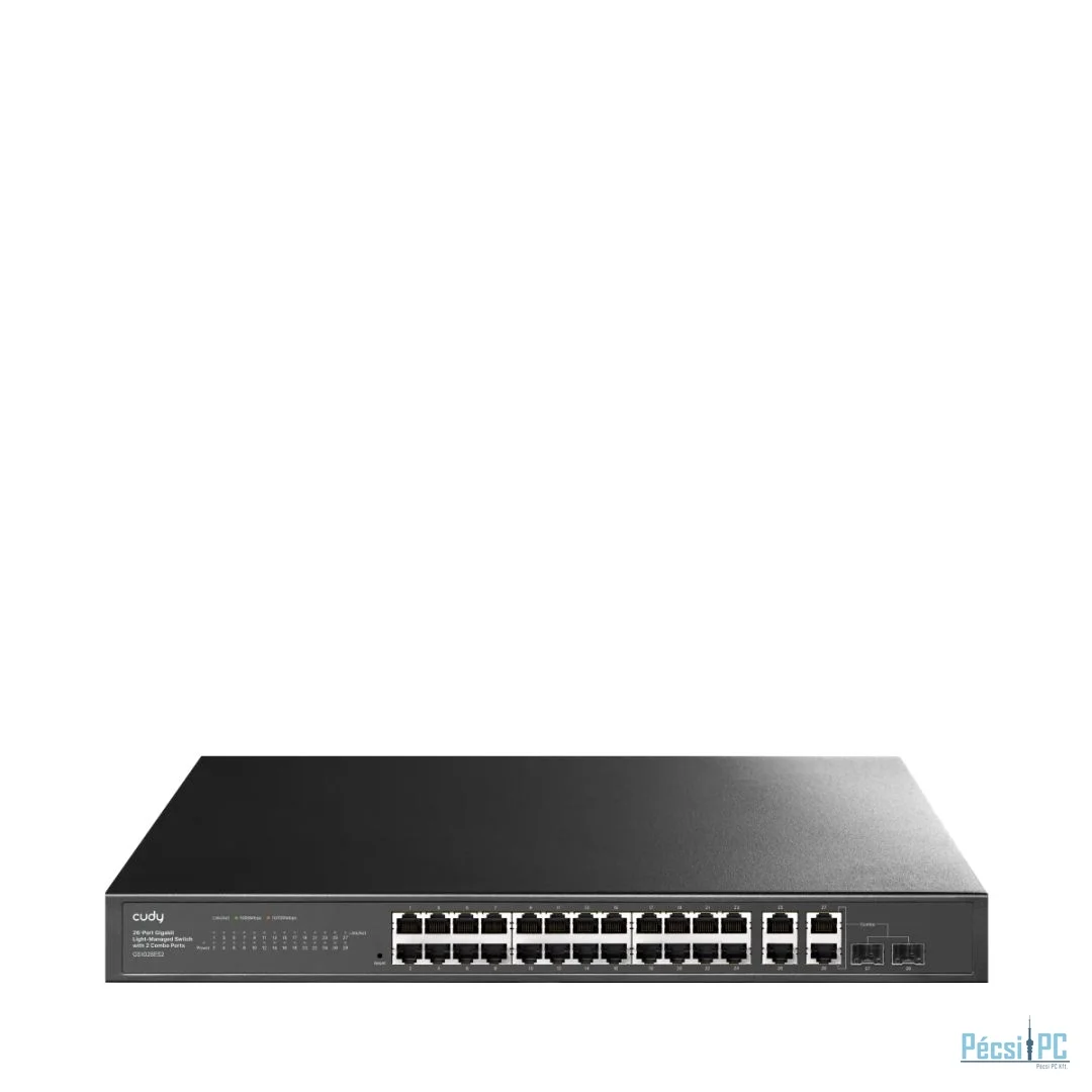 Cudy GS1028ES2 26-Port Gigabit Easy-Managed Switch with 2 Combo Ports