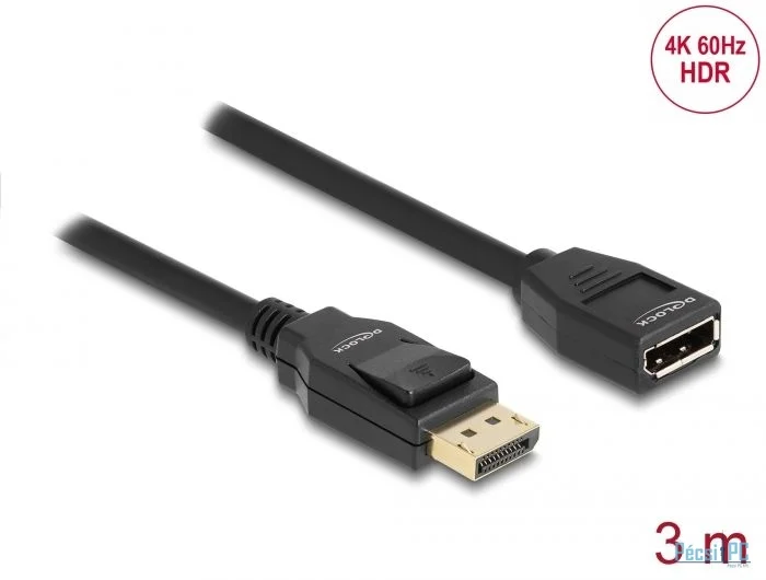 DeLock DisplayPort male/male cable 3m Black