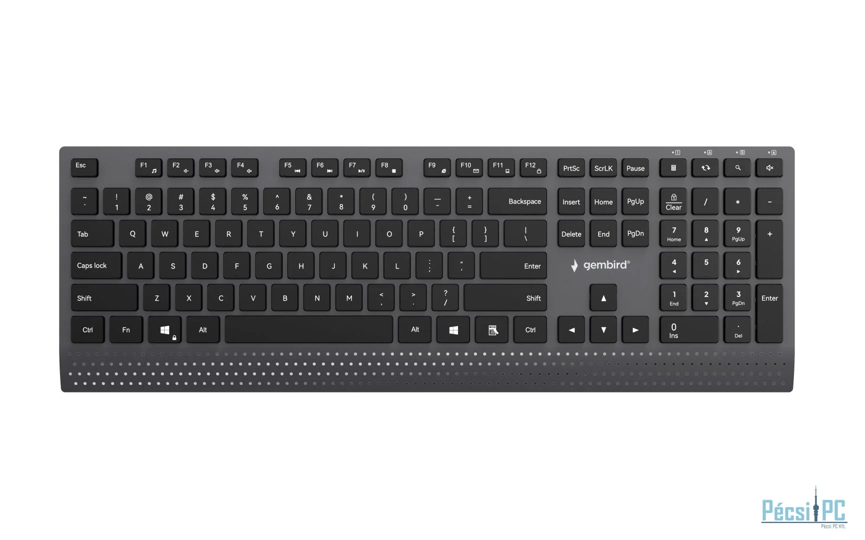 Gembird KB-MCH-06 Slim Wired Multimedia Keyboard Black US