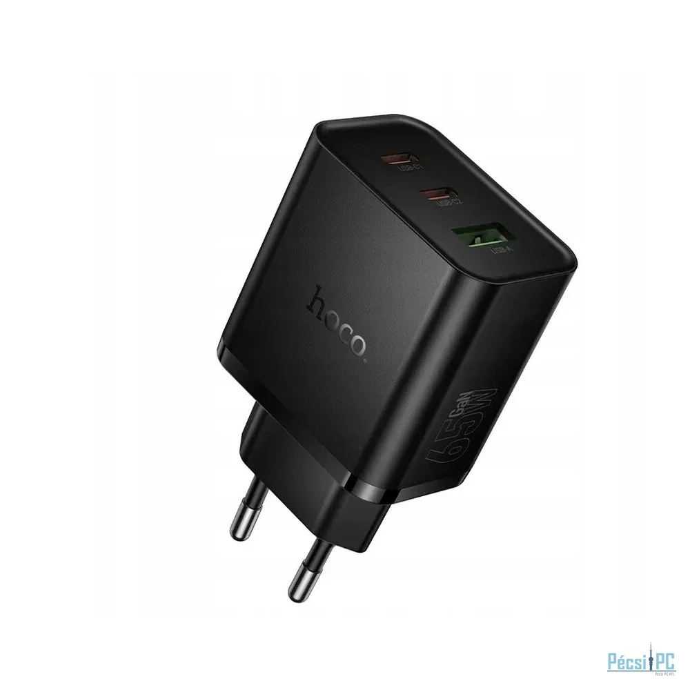 Hoco 65W univerzális hálózati töltő adapter Black
