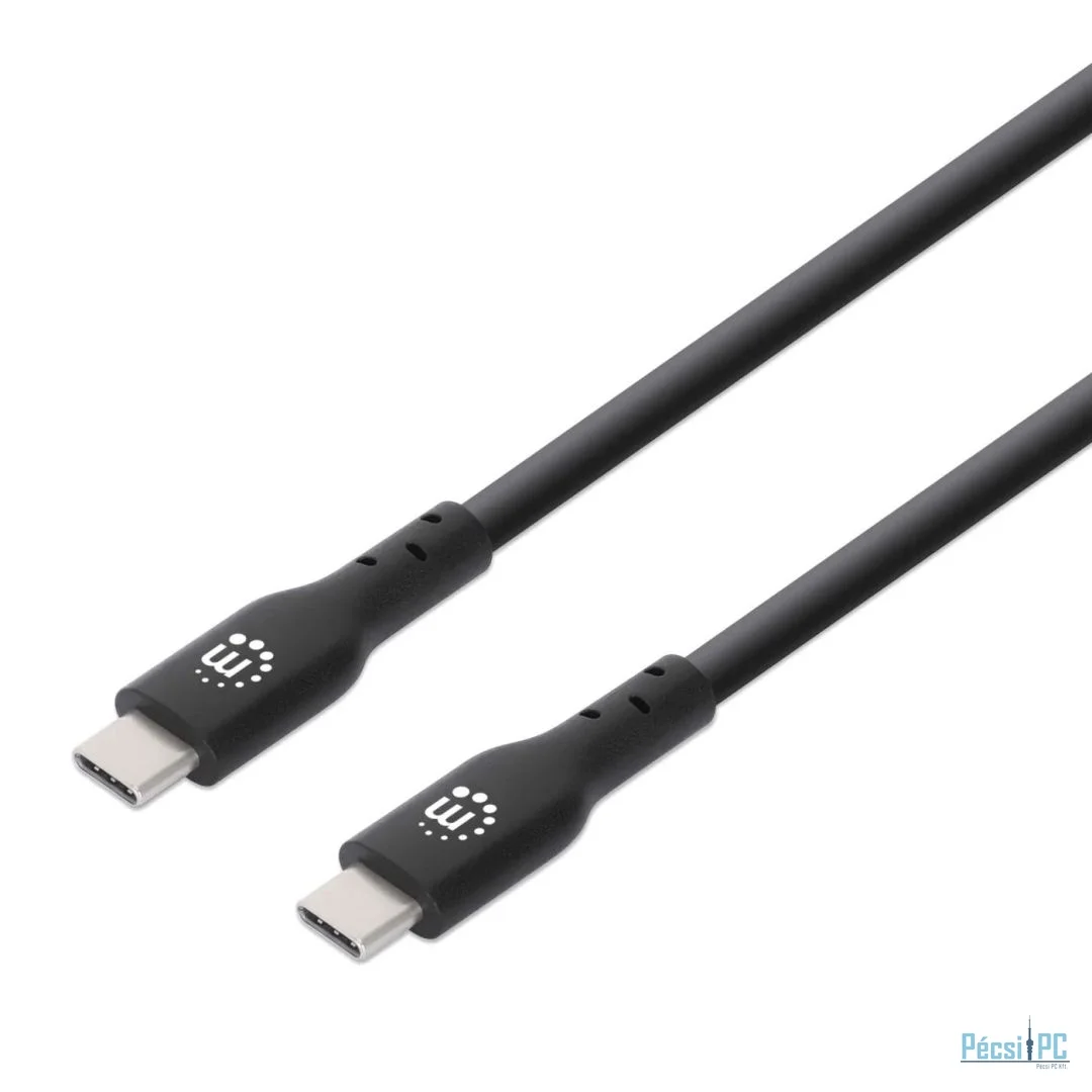 Manhattan USB3.2 Gen 2 Type-C Device 4K/60Hz 60W Cable 0,5m Black