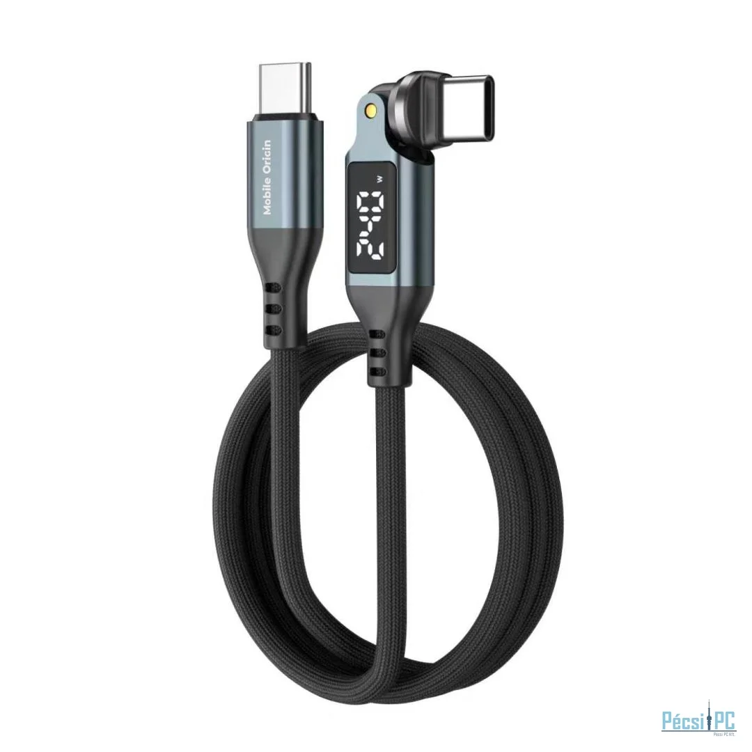 Mobile Origin CB16 240W Display 540° Rotating USB-C to USB-C Cable 1,8m Black