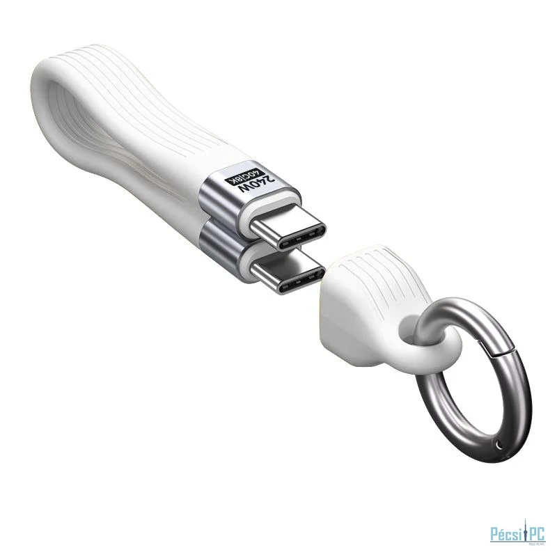 Mobile Origin CB17 240W 40Gbps 8K USB-C Keychain Cable White
