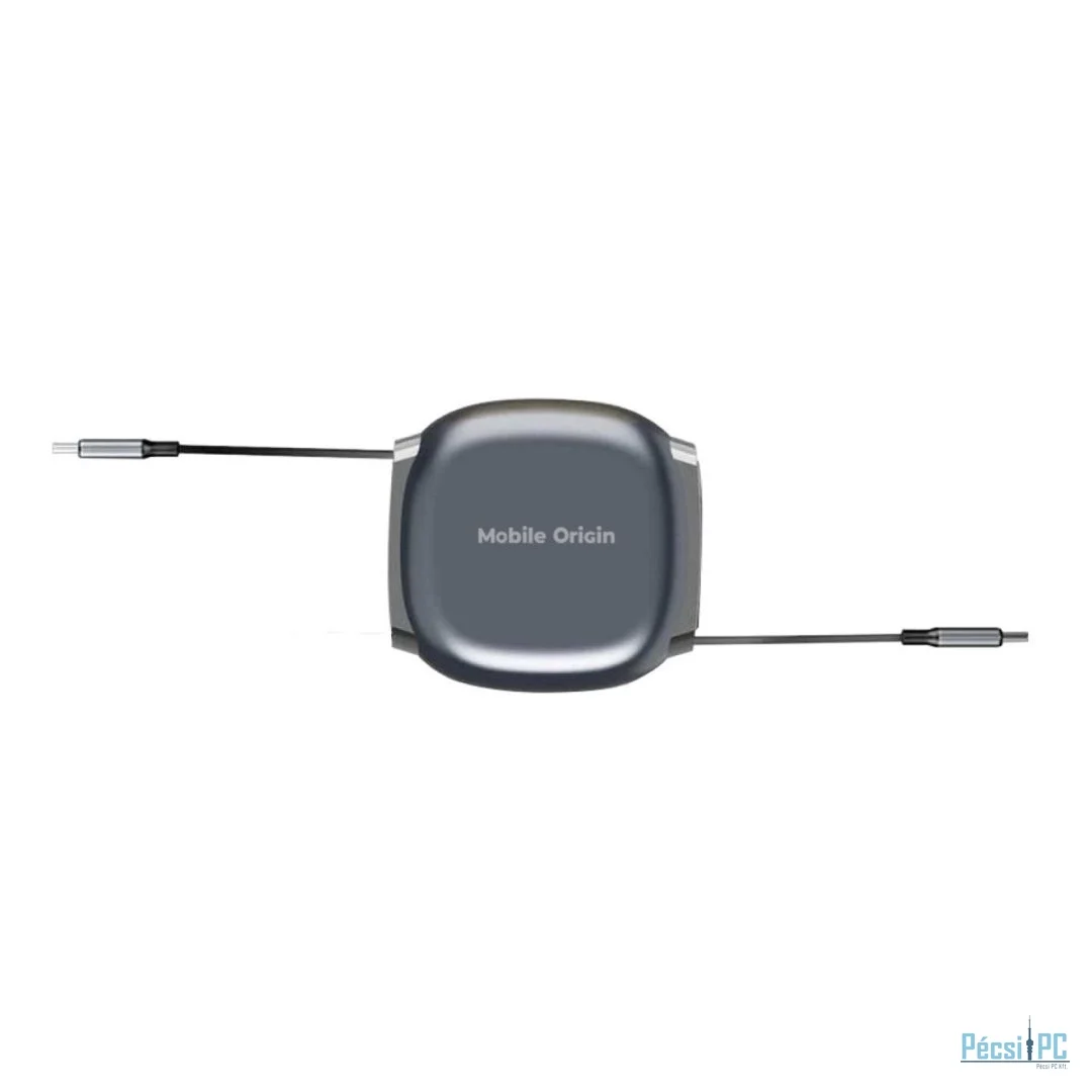 Mobile Origin CB7 100W Retractable Cable Box USB-C to USB-C Space Grey