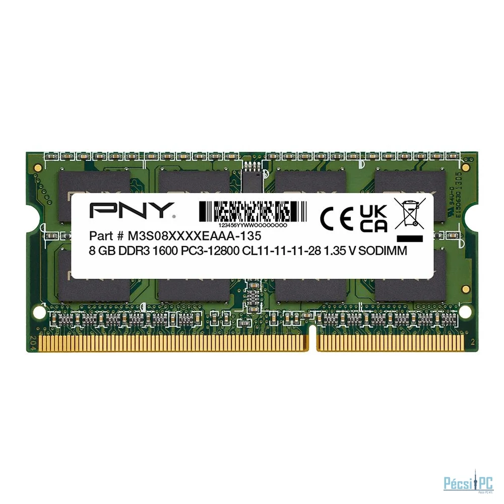 PNY 8GB DDR3 1600MHz SODIMM OEM