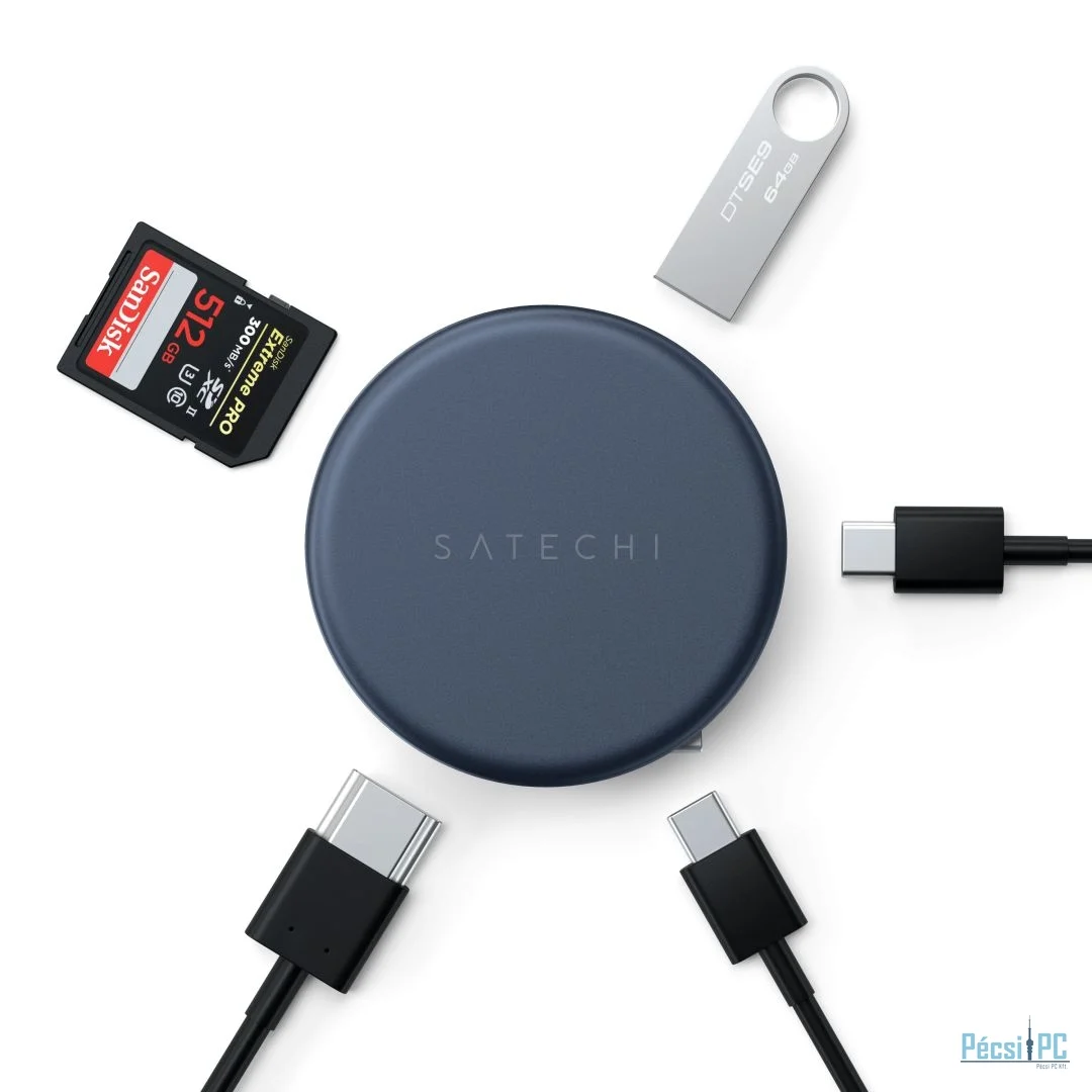 Satechi OntheGo 5-in-1 Multiport Adapter Indigo