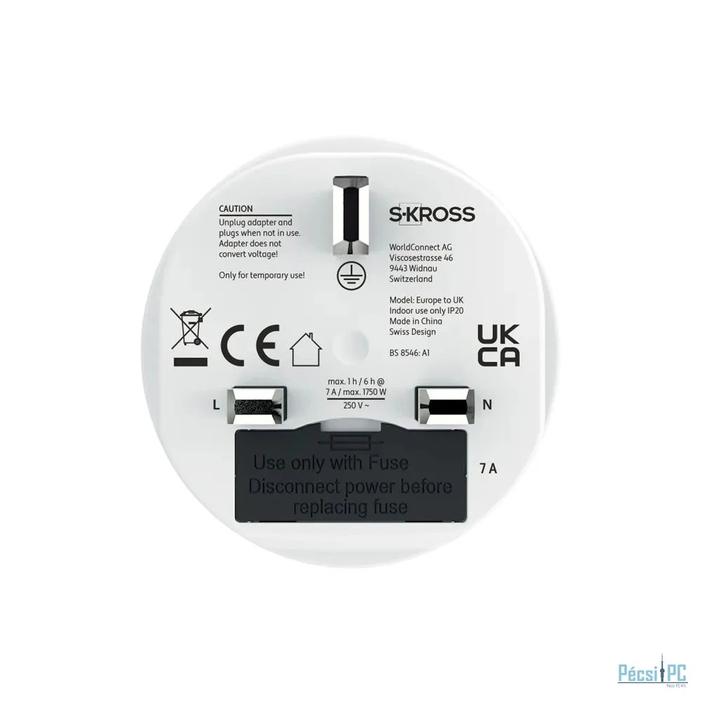 SKROSS Europe to UK 2-Pack Country Travel Adapter