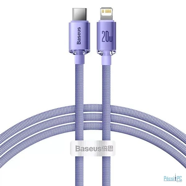 Baseus Crystal Shine USB-C Lightning Cable 20W 1,2m Purple