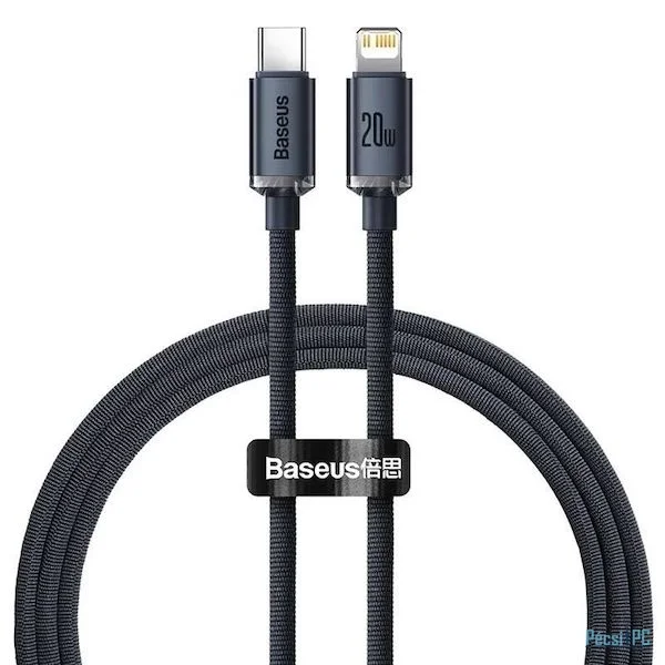 Baseus Crystal Shine USB-C Lightning Cable 20W 2m Black