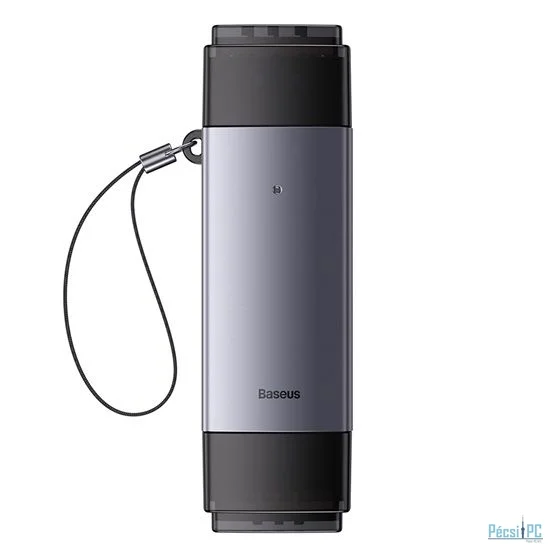 Baseus Dual Output USB-A & Type-C to SD TF Card Reader Grey