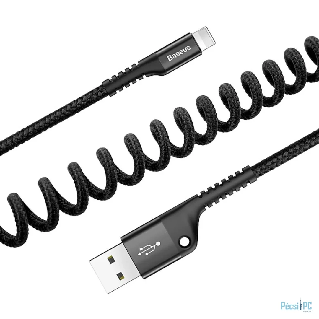Baseus Fish Eye Spring USB-A - Lightning Cable 2A 1m Black