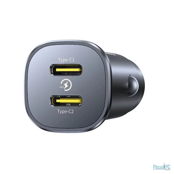 Baseus GoTrip 2 x USB-C 30W Car Charger Black