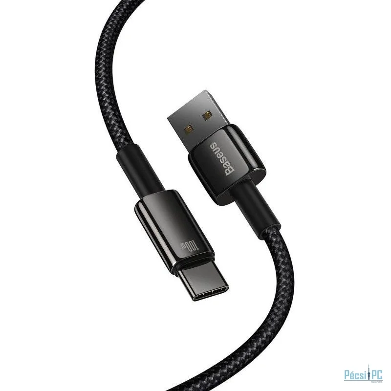 Baseus Tungsten Gold USB-A - USB-C 100W Cable 1m Black