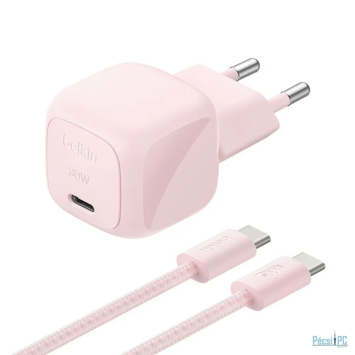 Belkin BoostCharge Compact USB-C Wall Charger 30W Pink