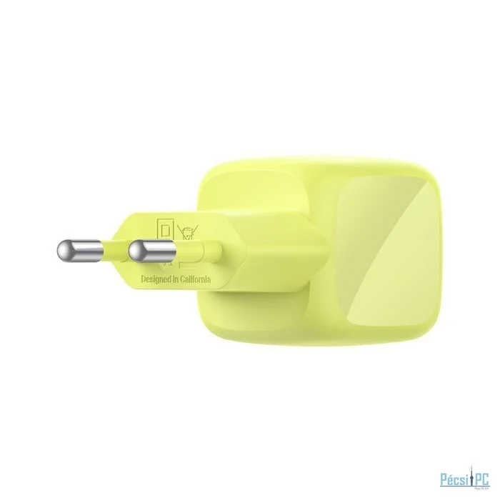 Belkin BoostCharge Compact USB-C Wall Charger 30W Yellow