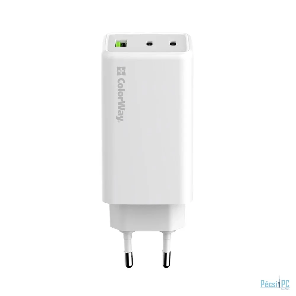 ColorWay AC Charger ColorWay GaN Mini 100W PD Port PPS USB (USB-2C1A) White