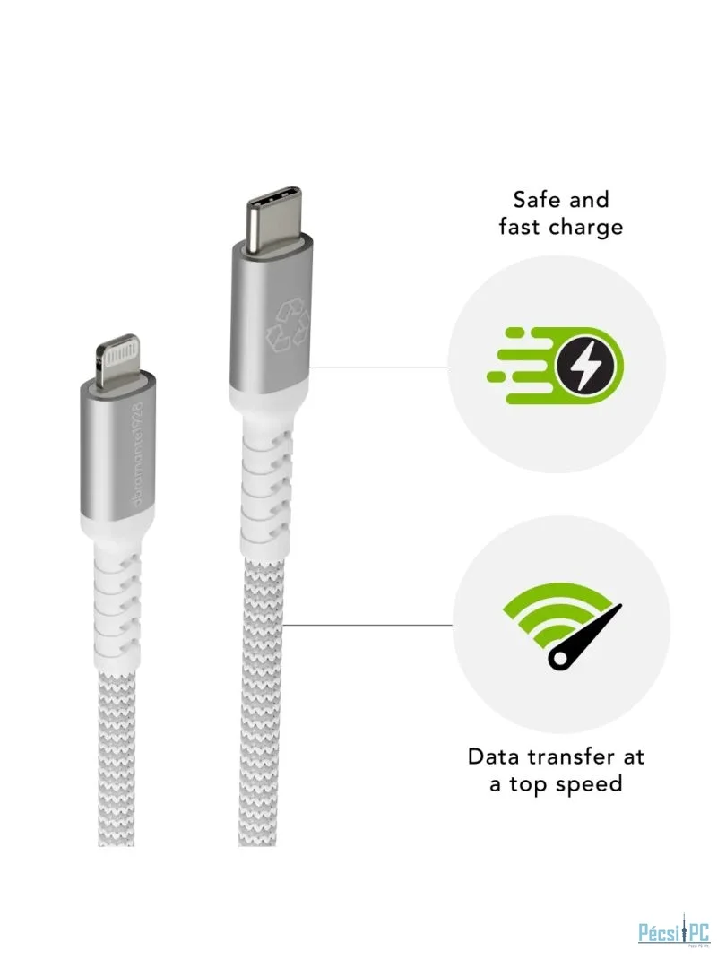 dbramante1928 re-charge Pro USB-C to Lightning Braided Cable 1,2m White