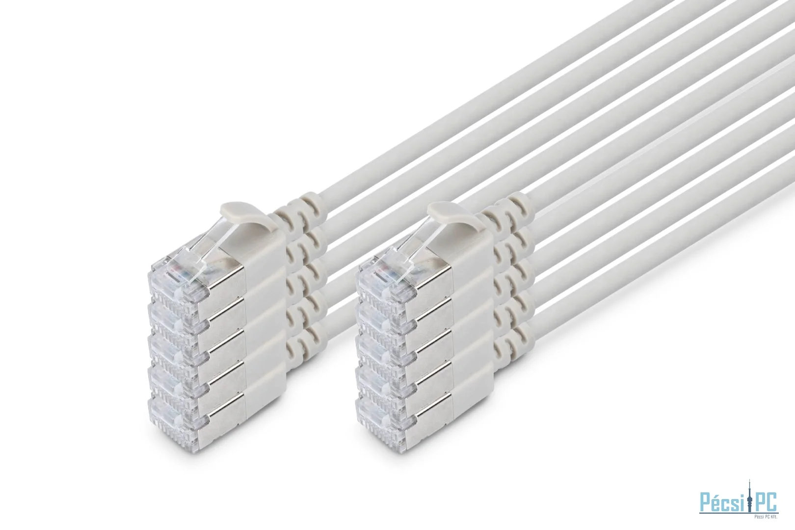 Digitus CAT6A F-FTP Patch Cable 0,3m Grey (10 Pack)